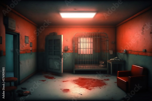 interrogation room fighting murder jail