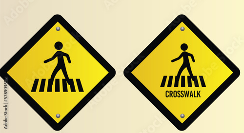 Pedestrian crossing and crosswalk sign line icon 