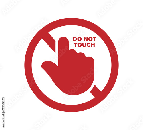 Do not touch sign icon