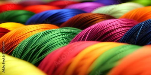 yarn colorful threads wool threads photo