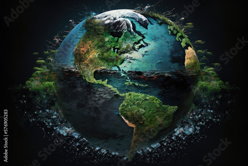 artistic depiction of earth