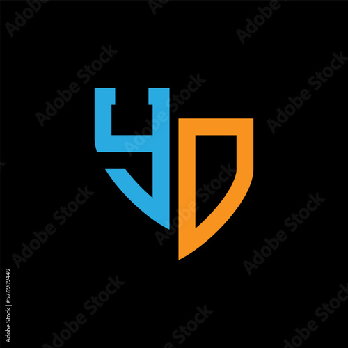 YO abstract monogram logo design on white background. YO creative initials letter logo concept. 