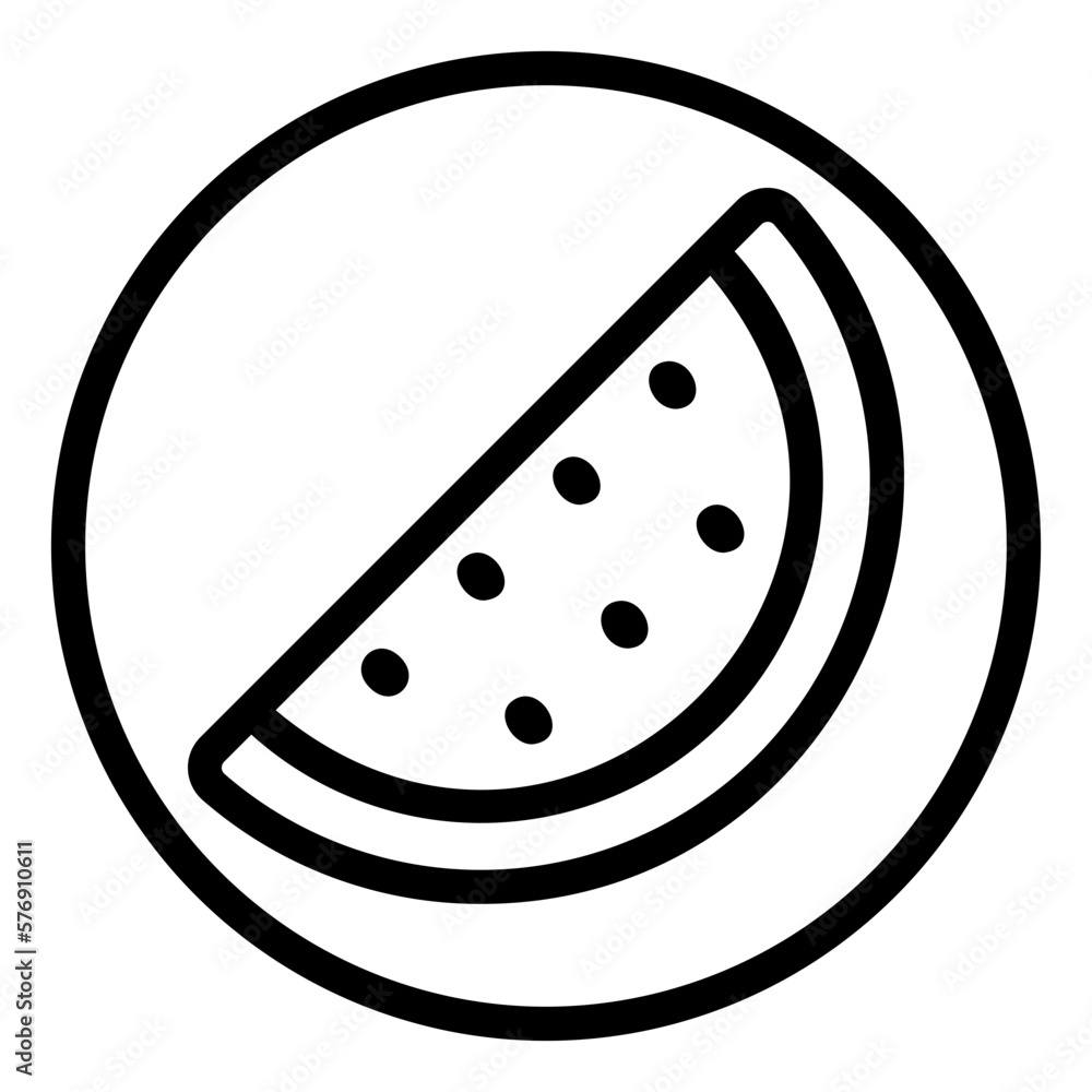 watermelon line icon