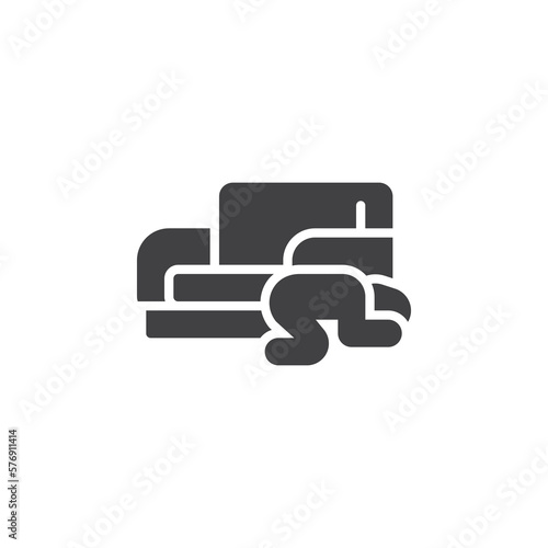 Earthquake safety instruction vector icon