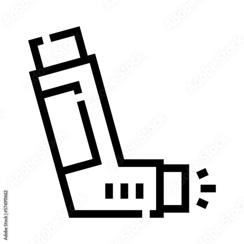 inhaler line icon