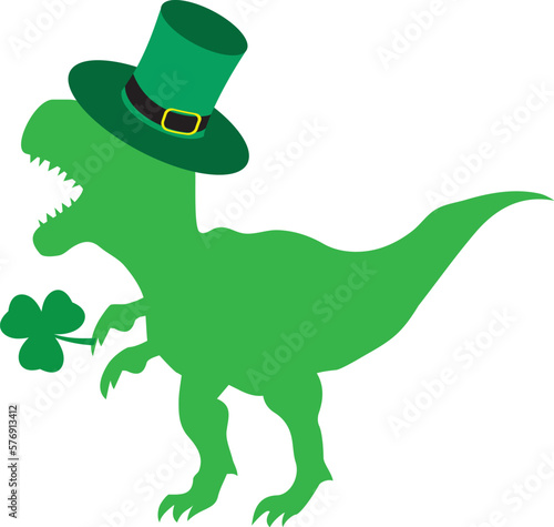 Vector Dinosaur Shamrock