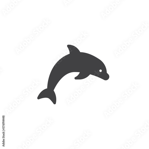 Dolphin jump vector icon