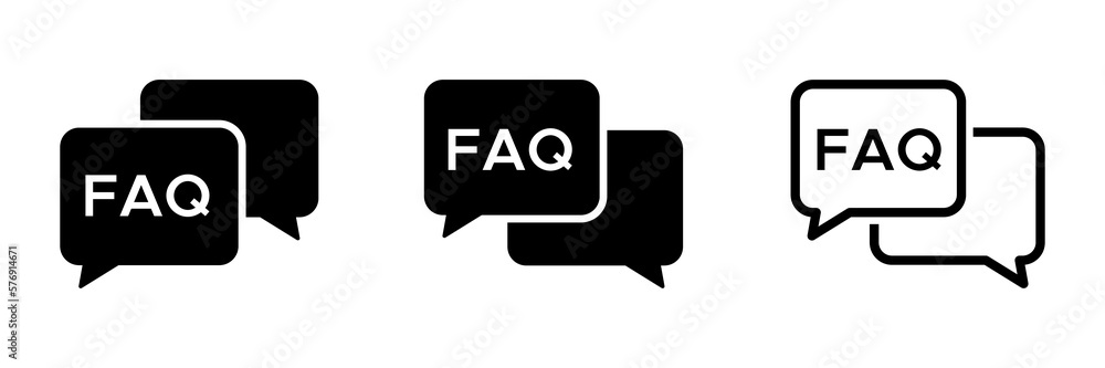 Fototapeta premium FAQ vector icons