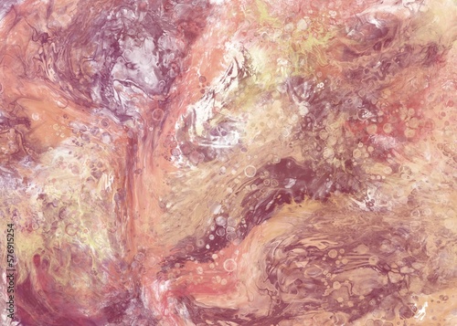 Abstract Fluid Acrylic Painting. Modern art. Marble Ink Background. Neutral tone marbling background