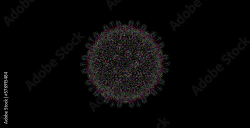Εκτύπωση καμβά Hepatitis B virus 3D protein molecule  4K