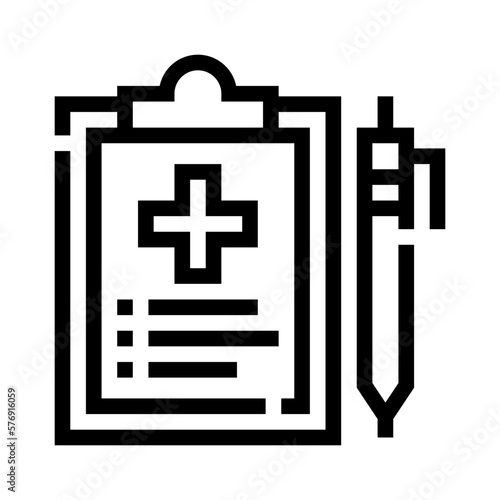 medical history line icon