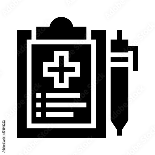 medical history glyph icon
