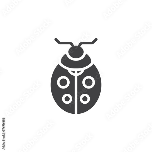 Ladybug beetle vector icon