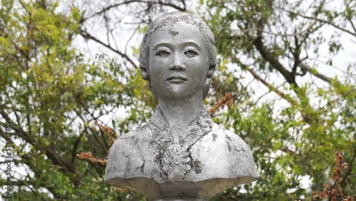 Kartini Monument in Tulung Agung. Kartini is one of Indonesian female hero in education for woman photo