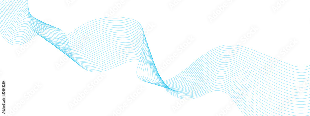 Abstract blue blend wave lines on transparent background. Modern blue  flowing wave lines and glowing moving lines design for banner, wallpaper,  Business banner, poster and many more. Stock-Vektorgrafik | Adobe Stock