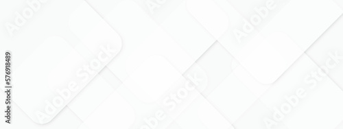 White and grey abstract banner design. Vector elegant white and grey square lines background. Abstract white squares Patter texture background.