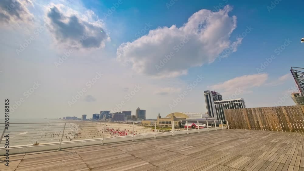 Atlantic City, NJ Beach Timelapse from Window View Atlantic City, NJ Beach Timelapse from Window View