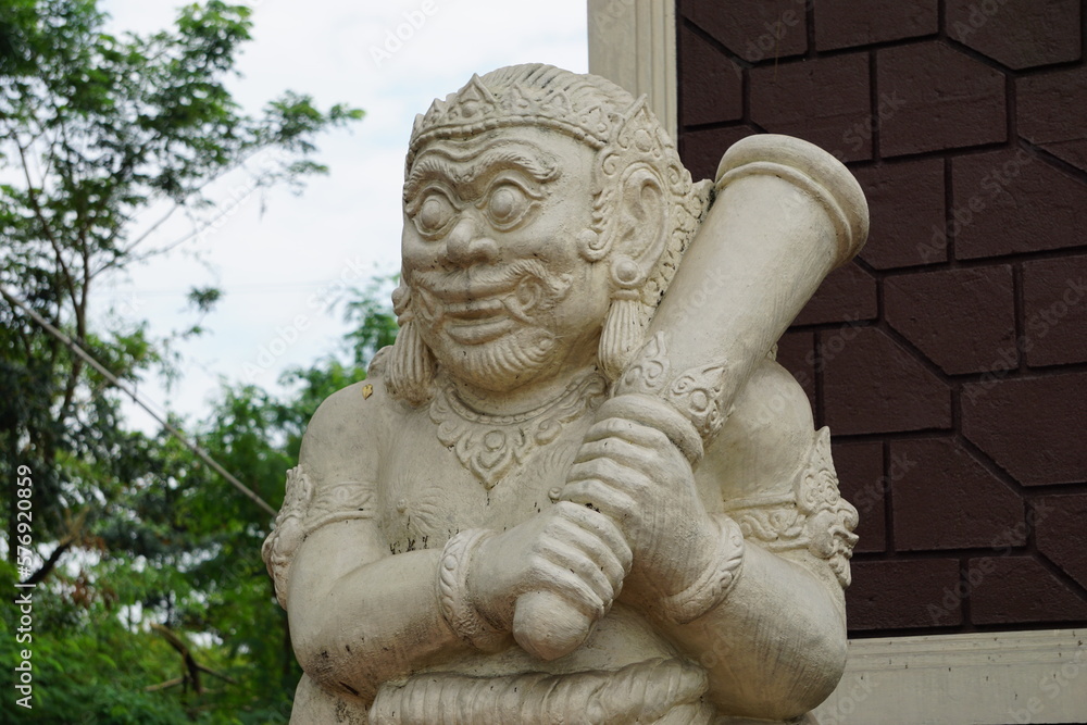 Fototapeta premium Retjo pentung statue. Reco pentung (Dwarapala) is a statue shaped like an astral creature