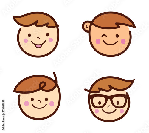 Kids face logo template