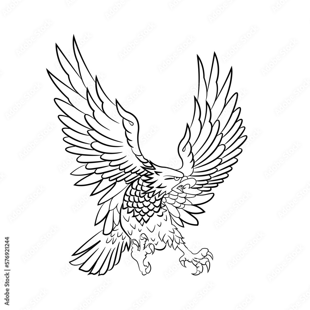 Obraz premium eagle tattoo design