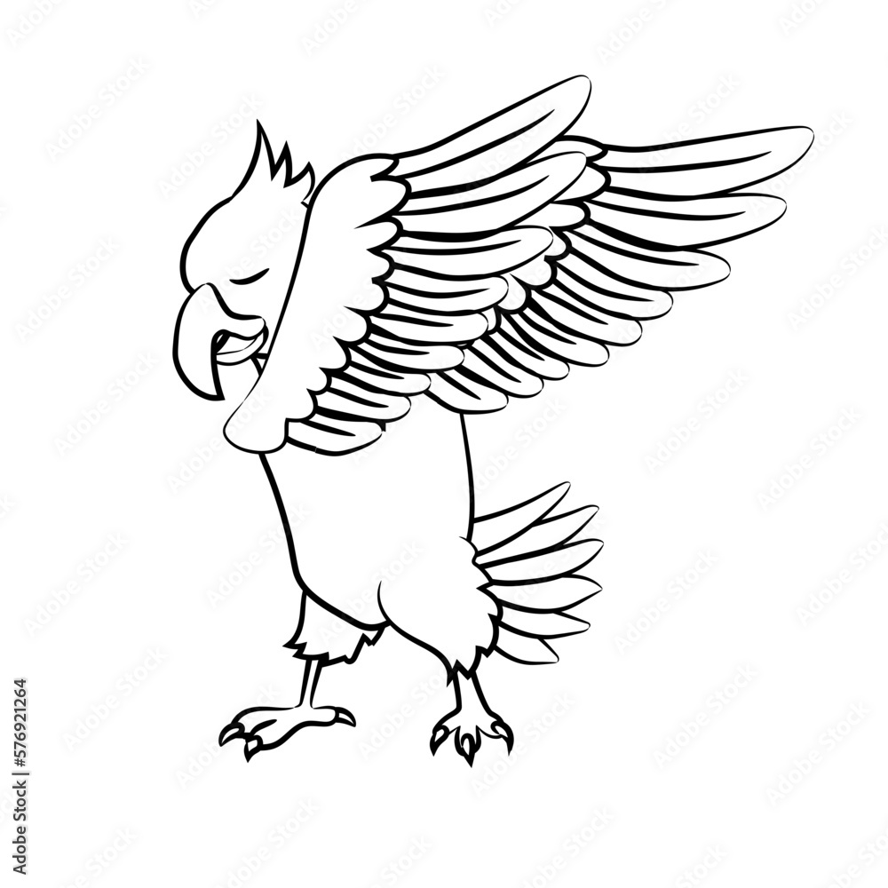 Obraz premium eagle cartoon illustration