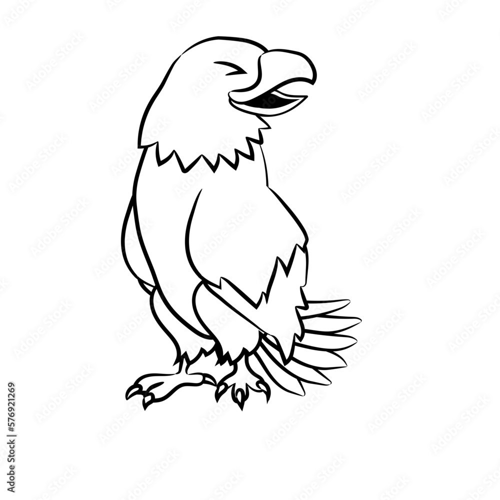 eagle cartoon illustration 
