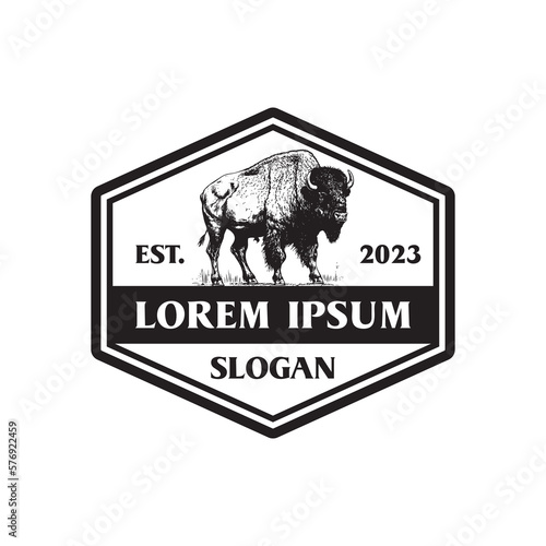 buffalo logo , animal illustrator logo