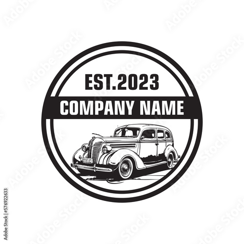 old car logo   automotive illustrator logo