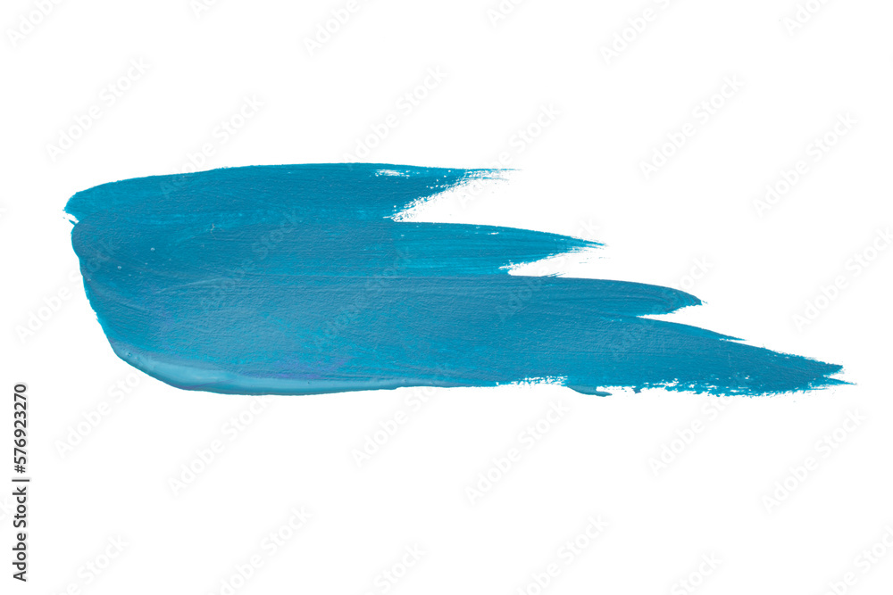 Obraz premium Acrylic paint brush track blank art isolated on the white background