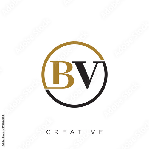 bv luxury logo design vector icon photo