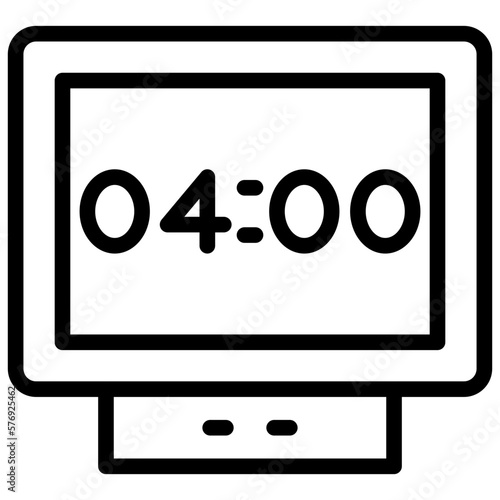 Vector Design Digital Clock Icon Style