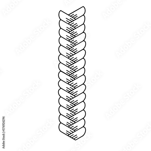 Braid Hand Drawn Ink Lines Adult Coloring
