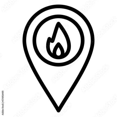 Vector Design Fire Location Icon Style