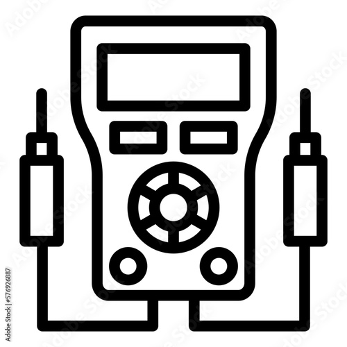 Vector Design Voltmeter Icon Style