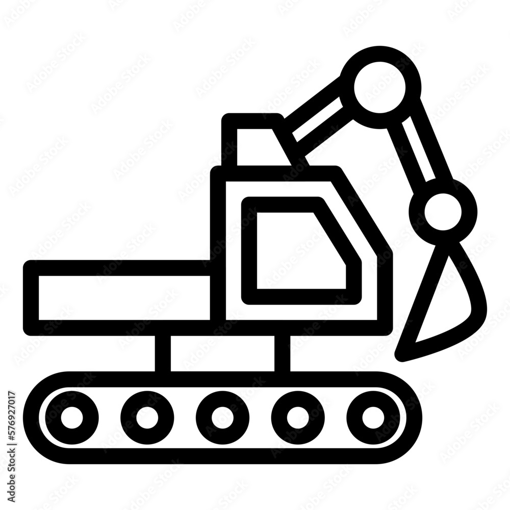 Vector Design Excavator Icon Style Vector Design Excavator Icon Style