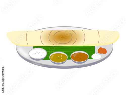 南インド料理のドーサ