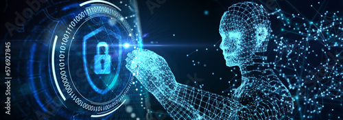 Fotografia Cyber security data protection business technology privacy concept