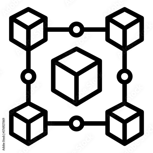 Vector Design Blockchain Icon Style