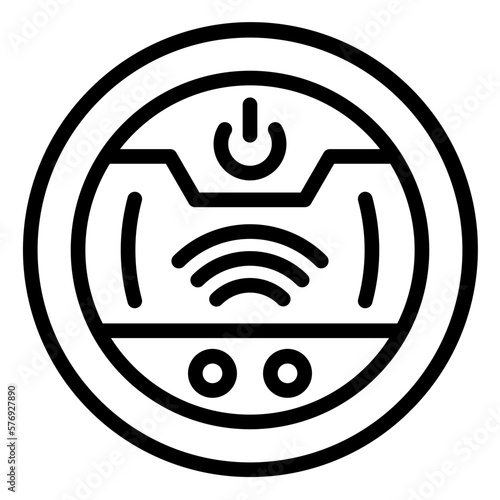 Vector Design Robot Vaccum Icon Style