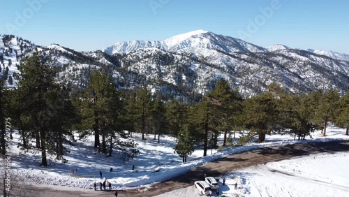 Mountains with snow in California