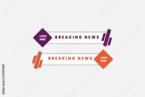 colorful lower thirds set  banner template vector. modern, simple, clean design style.sport news 