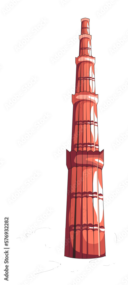 tower in india vector illustration