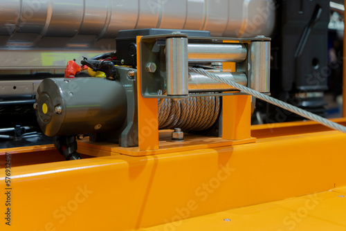 Close up Detail photo of the Car Evacuator Winch photo