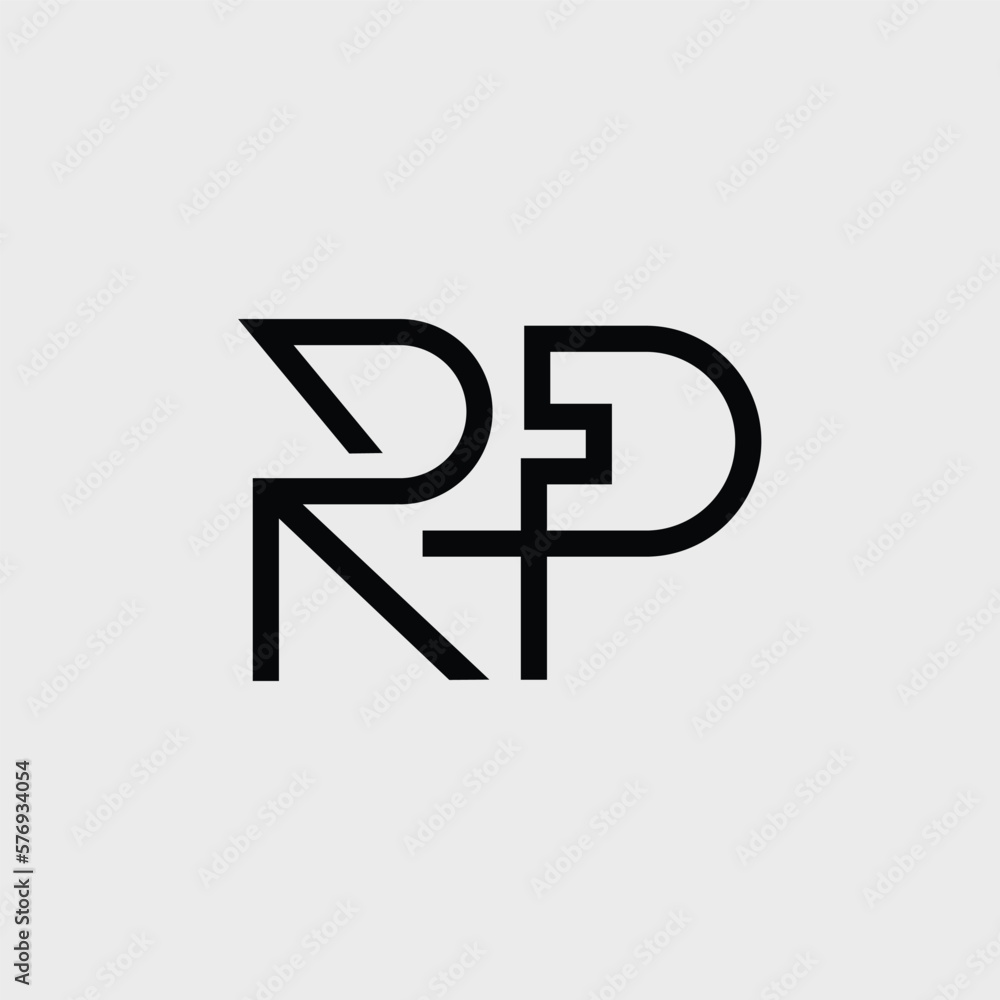RP artistic monogram vector logo. Logo made from thin lines. Logo for brand, personal, product, industry, and company. RP artistic monogram vector logo. Logo made from thin lines. Logo for brand, personal, product, industry, and company.