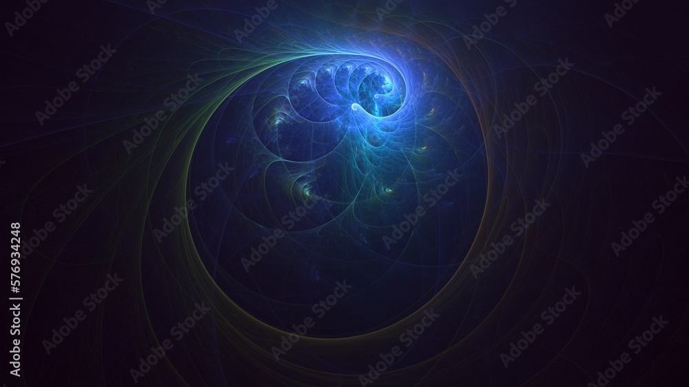 Naklejka premium 3D rendering abstract multicolor fractal light background