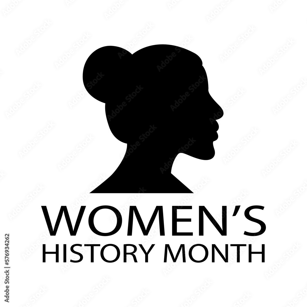 Women's History Month. Women's day. Poster with women