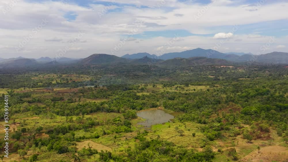 Top view of Farming land in the countryside among the rainforest and jungle. Sri Lanka. Top view of Farming land in the countryside among the rainforest and jungle. Sri Lanka.