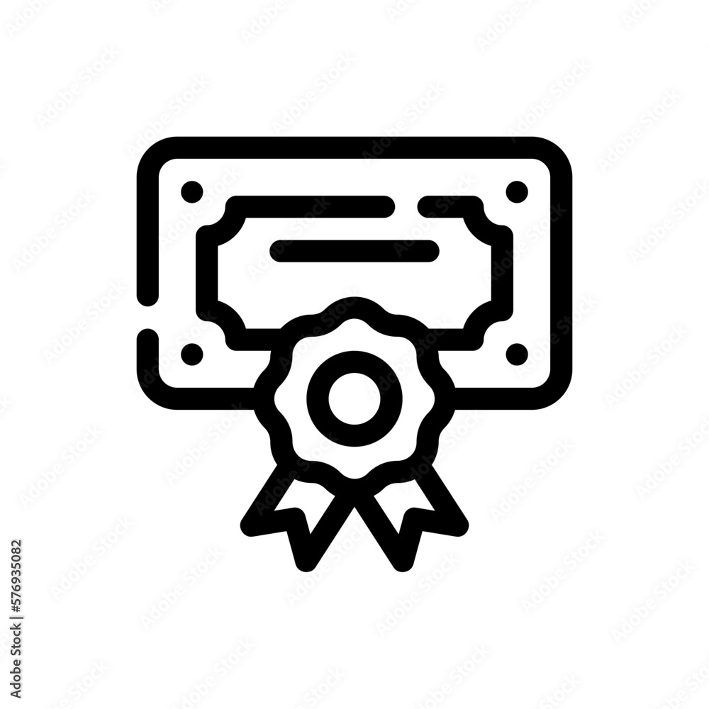 certificate line icon certificate line icon