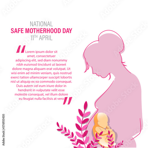 vector illustration for national safe motherhood day