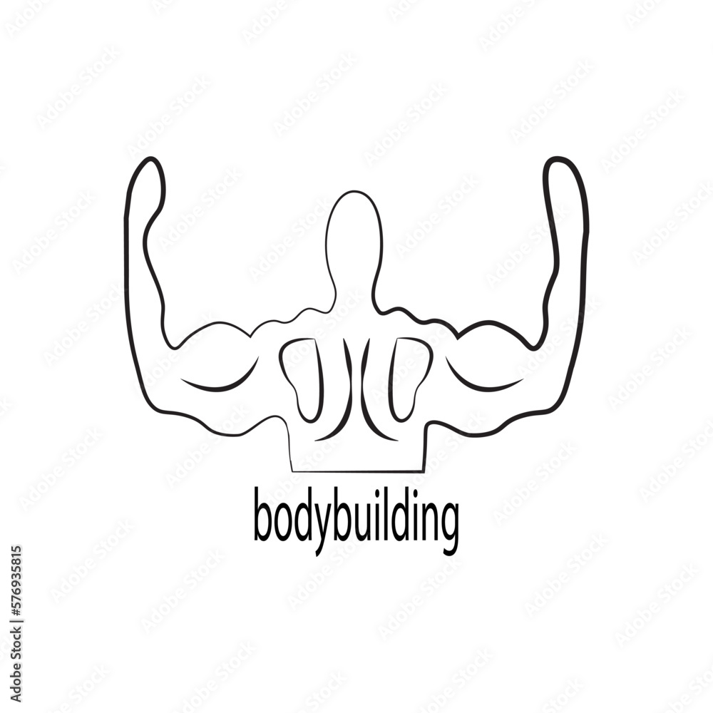 Obraz premium bodybuilding vector template icon design